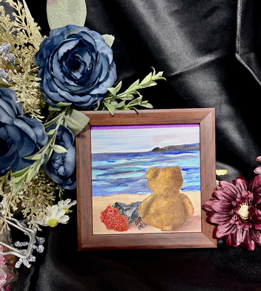 At the beach- original mini painting