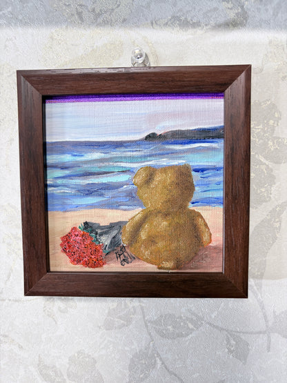 At the beach- original mini painting